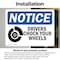 Signmission Drivers Chock Your Wheels OSHA Notice Sign, Vinyl Decal, 10in W x 7in L, 2PK OS-2PACK-NS-D-710-L-15512 - alternate 2